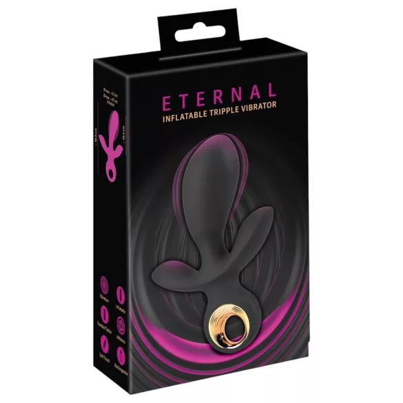 Eternal - kolmoisvibraattori täytettävä - musta