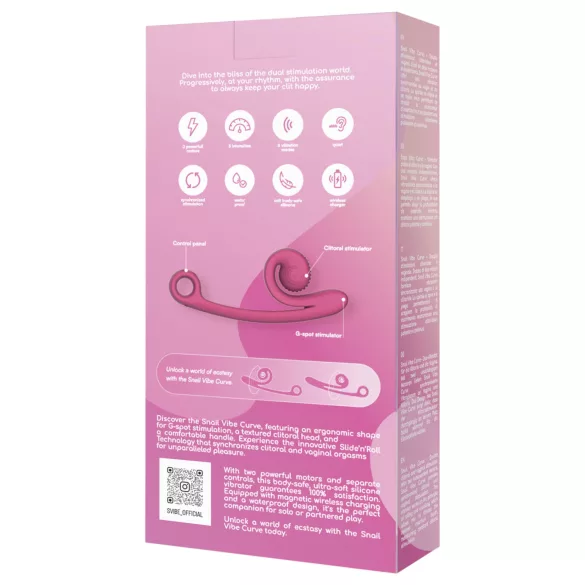 Snail Vibe Curve - 2-in-1 klitoriskiihotin (pinkki)