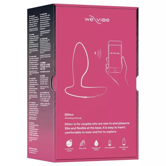 We-Vibe Ditto+ - Sovelluksella ohjattava anaalivibraattori (vaaleanpunainen)