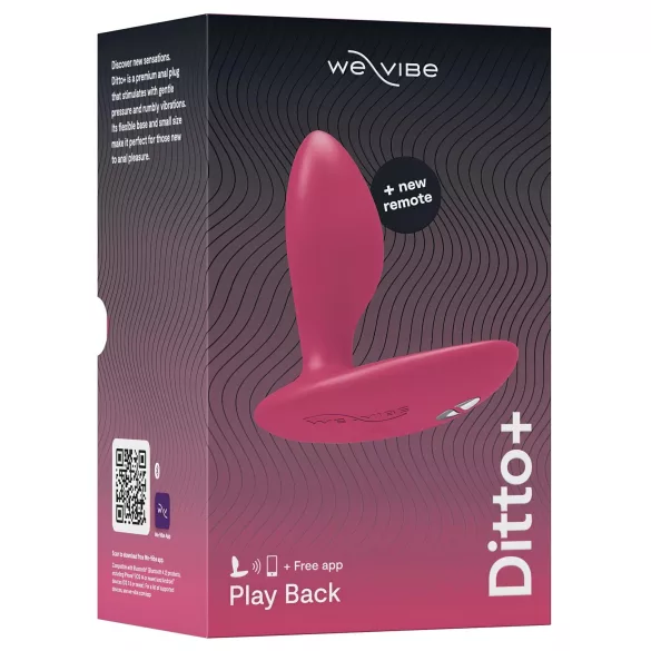We-Vibe Ditto+ - Sovelluksella ohjattava anaalivibraattori (vaaleanpunainen)