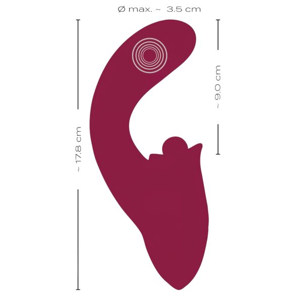 Javida - 3in1 klitoriskiihotin kieli-vibraattori - silikoninen - punainen