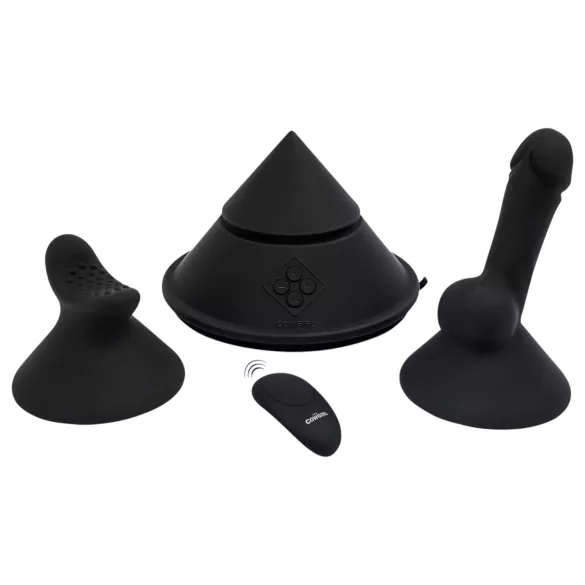 The Cowgirl Cone - sovelluksella ohjattava premium‑seksikone - 2 vaihdettavalla lisäosalla, 20 värinätilaa (musta)