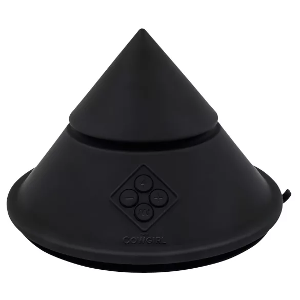 The Cowgirl Cone - sovelluksella ohjattava premium‑seksikone - 2 vaihdettavalla lisäosalla, 20 värinätilaa (musta)