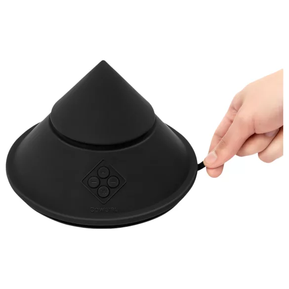 The Cowgirl Cone - sovelluksella ohjattava premium‑seksikone - 2 vaihdettavalla lisäosalla, 20 värinätilaa (musta)