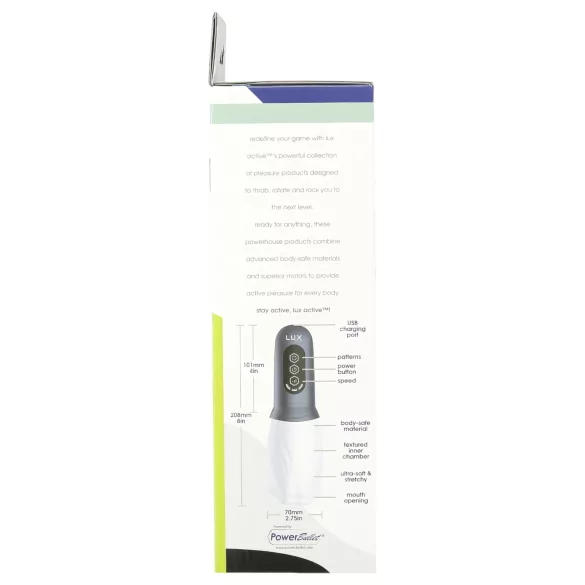 LUX Active First Class - pyörivä masturbaattori - valkoinen/harmaa