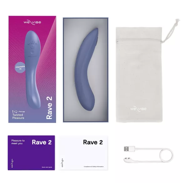 We-Vibe Rave 2 - G-pistevibraattori ladattava älylaite sininen