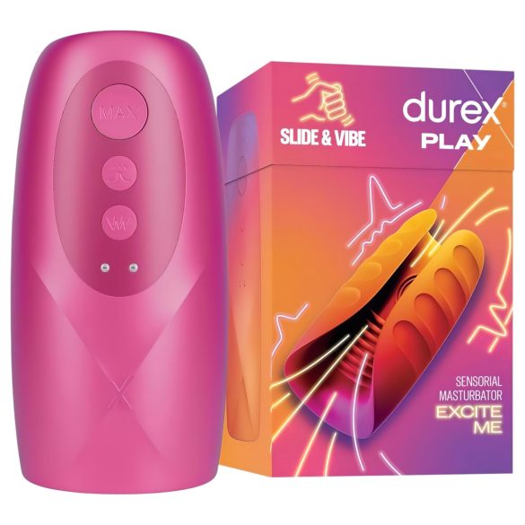 Durex Slide & Vibe - ladattava, vedenkestävä päävibraattori (pinkki)