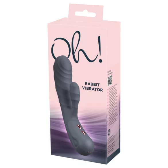 You2Toys - Oh! Rabbit klitoriskiihottimella varustettu vibraattori (musta)