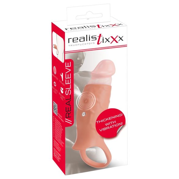 Realistixxx – avoin, värisevä penisholkki (luonnollinen)
