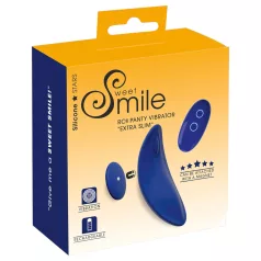   Smile - puettava ultrakapea, kaukosäätimellä varustettu pikkuhousuvibraattori (sininen)