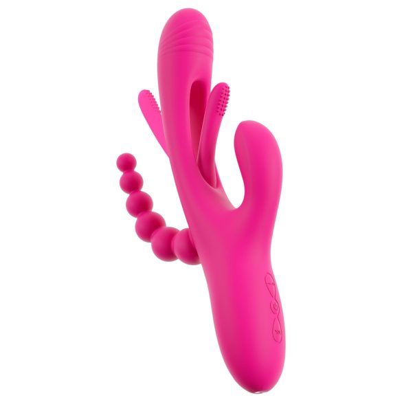 SMILE – kolmoisvarrella varustettu kielellinen vibraattori (pinkki)