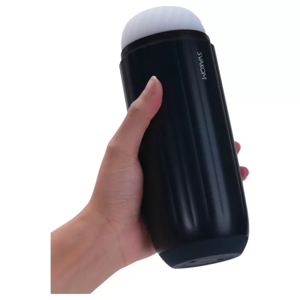 Svakom Sam Neo 2 - älykäs masturbatori - musta/valkoinen