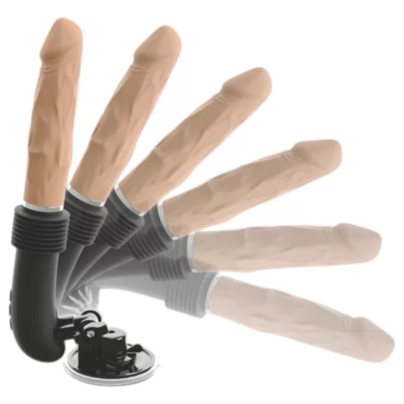 You2Toys - työntävä vibrator kone kaukosäätimellä - luonnollinen