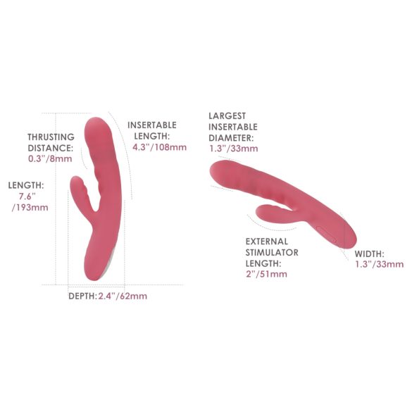 Svakom Avery - klitoriskiihotin varrella - ladattava työntävä vibraattori