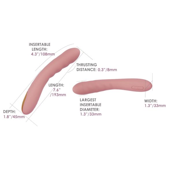Svakom Ava Neo - älykäs työntävä vibraattori - vaaleanpunainen