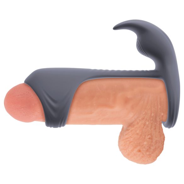 Beau Coeur Vylor - penis- ja kivessormus klitoriskiihottimella (harmaa)
