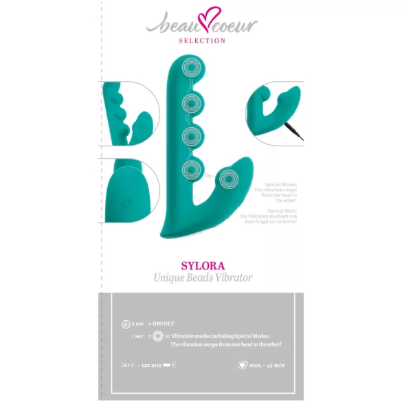 Beau Coeur Sylora - 2in1 helmiäisvibraattori - vihreä