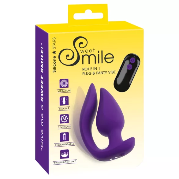 Smile - 2in1 anaalivibraattori ja klitoriskiihotin - violetti