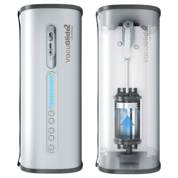 VacuGlide 2 - automaattinen miesten masturbaattori - hopea - verkkovirtakäyttö