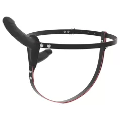   You2Toys - kauko-ohjattava kaksinkertainen strap-on-vibraattori (musta)