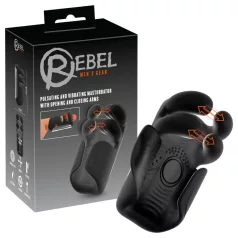 Rebel - sykkivä, värisevä masturbointilaite (musta)