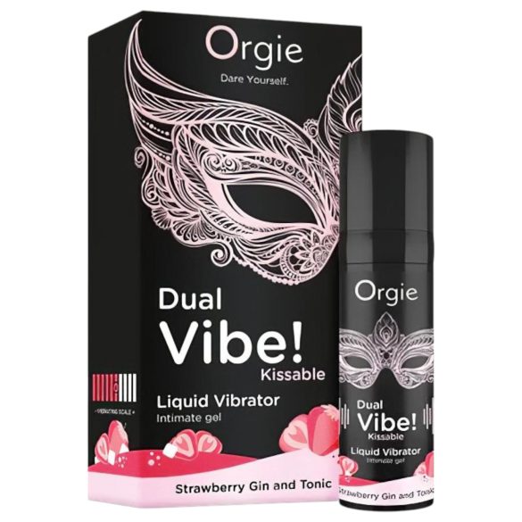 Orgie Dual Vibe – Unisex nestemäinen vibraattori – Mansikka & Gin Tonic (15 ml)