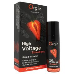   Orgie High Voltage - nestemäinen vibraattori - mansikka (15 ml)