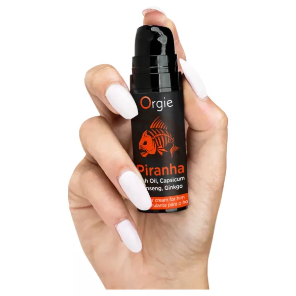 Orgie Piranha Power Cream stimuloiva voide miehille (15 ml)