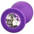 Baseks - kristallikivinen silikoninen anustappi (violetti) - 8 cm