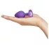Baseks - kristallikivinen silikoninen anustappi (violetti) - 8 cm