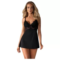 Obsessive - pitsibabydoll ja stringit (musta)