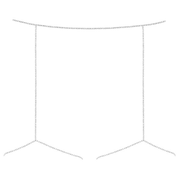 Obsessive Bijou 905 - hopeinen vartalokoru alaliivi - S-L