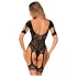 Obsessive - avoin verkkobody kuviollinen - musta - S-L