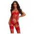Obsessive Gifty - korsetti ja avoimet stringit -setti (punainen)