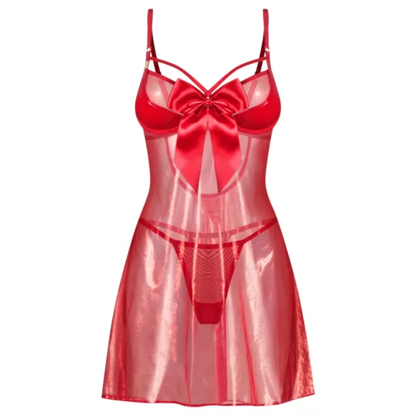 Obsessive Gifty - babydoll ja stringisetti (punainen)