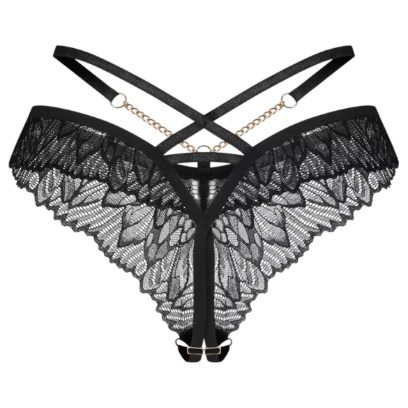 Obsessive Matildea - avoin pitsistr string (musta)