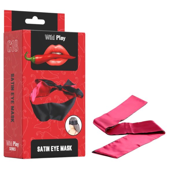 Wild Play - satiinisilmänaamio (musta)