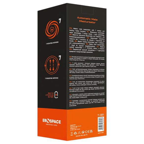 Men's Play - masturbaattori pyörivä liike - musta
