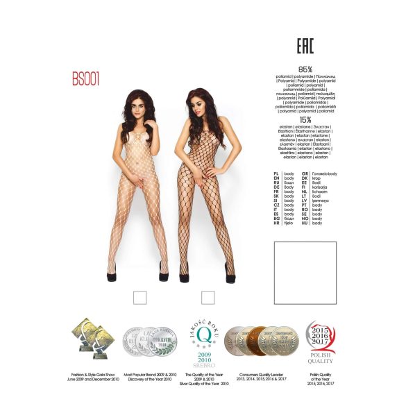 Passion BS001 - verkkokokopuku isoilla silmukoilla - valkoinen - S-L