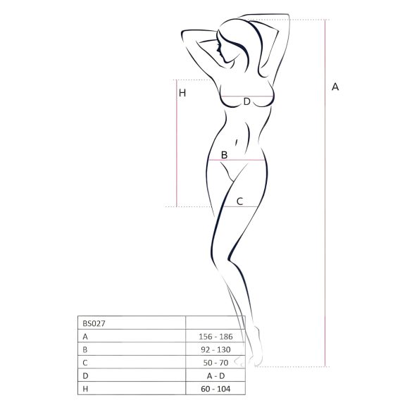 Passion BS027 - verkkomekko (musta) - S-L