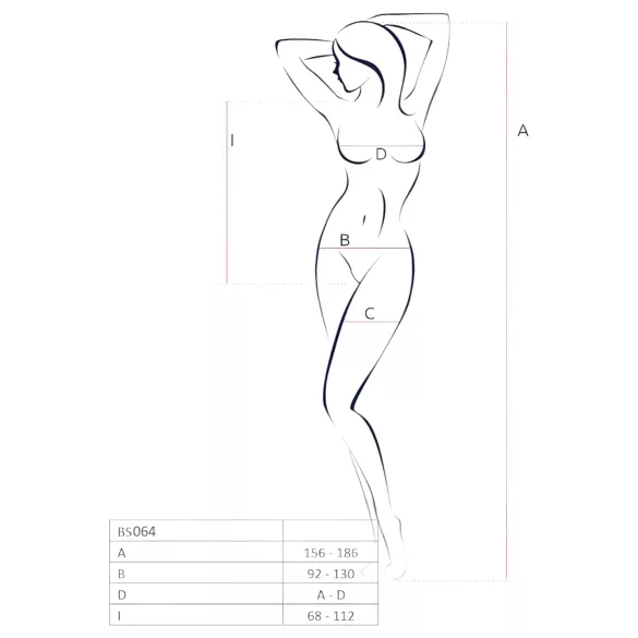 Passion BS064 - avomallinen verkkobodysuit - punainen - S-L