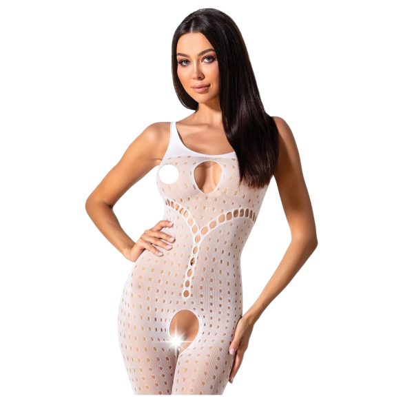 Passion BS078 - avoin pitsibodystocking - valkoinen - S-L