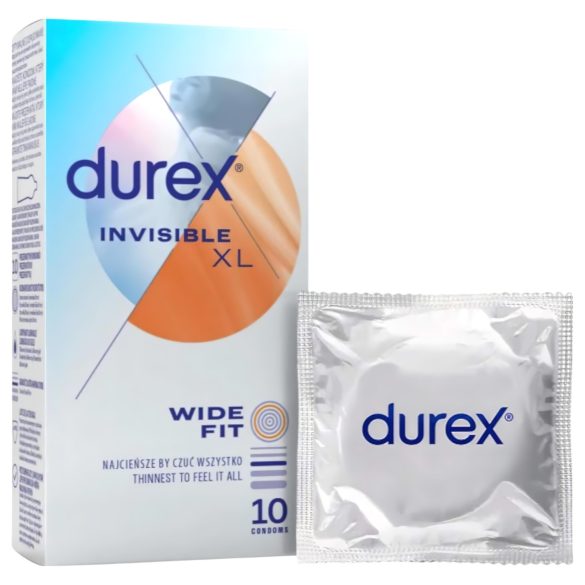 Durex Invisible XL - erityisen suuret kondomit (10 kpl)
