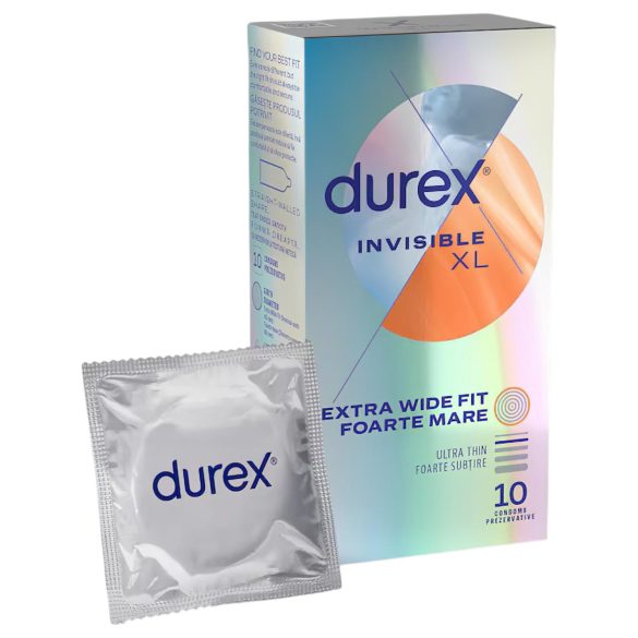 Durex Invisible XL - isot kondomit - 10 kpl