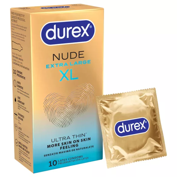Durex Nude XL - erittäin suuret kondomit (10 kpl)