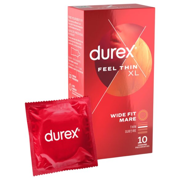 Durex Feel Thin XL - kondomi - ohut ja luonnollinen tunne - 10 kpl