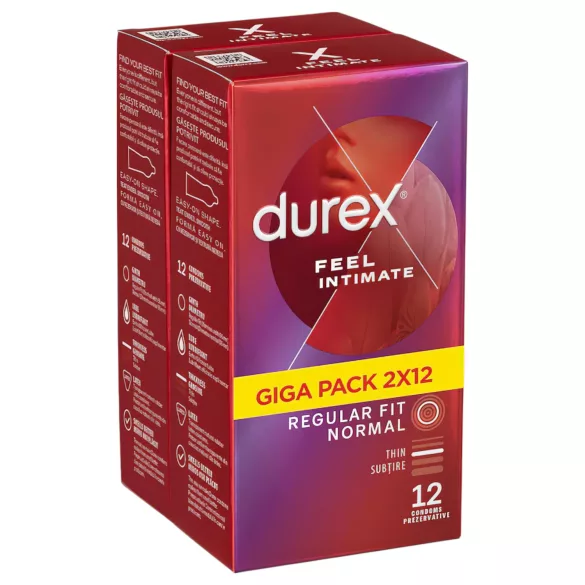 Durex Feel Intimate - ohut kondomi - 2 x 12 kpl pakkaus