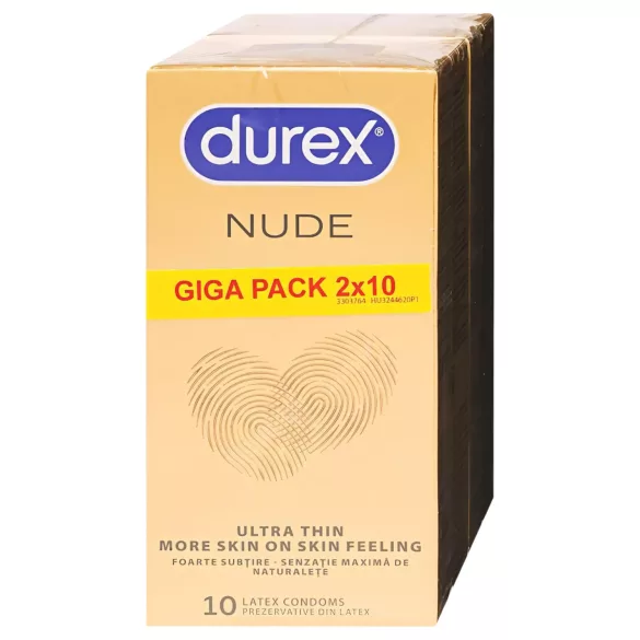 Durex Nude - erittäin ohut kondomi (2 × 10 kpl)