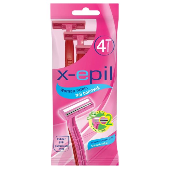 X-Epil - kertakäyttöinen 2-teräinen naisten partahöylä (4 kpl)