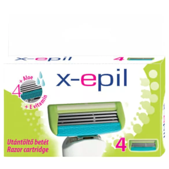 X-Epil - naisten vaihtoterä - 4-teräinen - 4 kpl